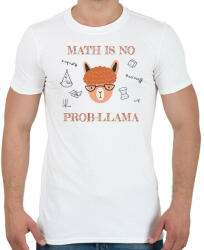 printfashion Math is no prob-llama - Férfi póló - Fehér (6455474)