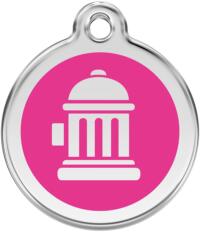 Red Dingo Rozsdamentes tűzcsap mintás acél biléta hot pink