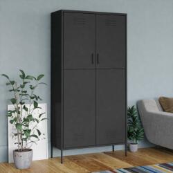 vidaXL Гардероб, антрацит, 90x50x180 см, стомана (336249)