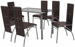 vidaXL Set mobilier de bucătărie, 7 piese, maro (242917)