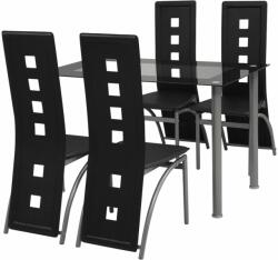 vidaXL Set mobilier de bucătărie, cinci piese, negru (242908)