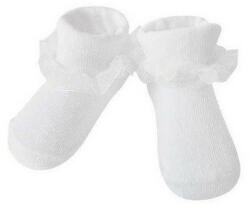  Yo! Baby pamut zokni - fehér csipkés 3-6 hó - babyshopkaposvar