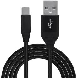 Spacer Cablu de date Spacer SPDC-TYPEC-BRD-BK-1.8, USB - USB-C, 1.8m, Black (SPDC-TYPEC-BRD-BK-1.8)