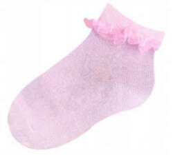 Yo! Baby pamut zokni csipkés rózsaszín 6-9 hó - babastar