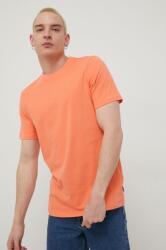 Superdry pamut póló narancssárga, sima - narancssárga XS