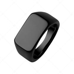BALCANO - Bernhard / Gravírozható pecsétgyűrű, fekete PVD bevonattal / 66 mm