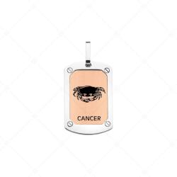 BALCANO - Cancer / Horoszkópos medál, 18K rozé arany bevonattal - Rák csillagjegy