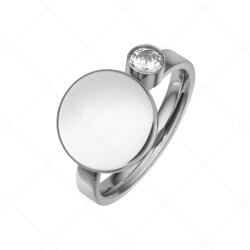  BALCANO - Mila / Gravírozható gyűrű, cirkónia drágakővel, magasfényű polírozással / 58 mm