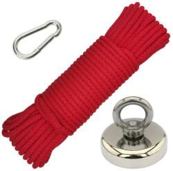 Magneo Smart Set magnet fishing / pescuit, forță 110 kg - Oală D60 + Funie 20 m + Carabină