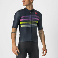 Castelli - tricou pentru ciclism cu maneca scurta Endurance PRO - bleumarin sevile roz electric galben fluo (CAS-4522016-414)