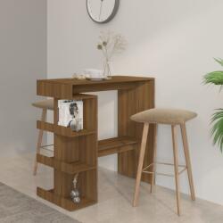 vidaXL Masă de bar cu raft depozitare stejar maro 100x50x101, 5 cm PAL (812962)