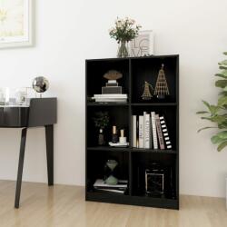 vidaXL Bibliotecă, negru, 70x33x110 cm, lemn masiv de pin (809958) Biblioteca
