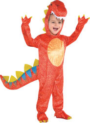 Amscan Costum dinozaur rosu copii - 4 - 5 ani / 116cm Costum bal mascat copii