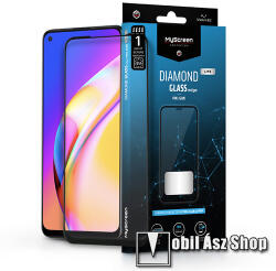 MyScreen Oppo Reno5 Z 5G, F19 Pro, F19 Pro Plus 5G, A94 5G, Reno5 F, A94 4G, MYSCREEN DIAMOND GLASS LITE EDGE üvegfólia, 9H, Full, Fekete
