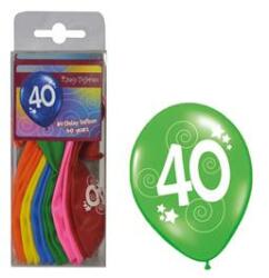  40. évszámos gumi lufi (12 db)