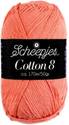 Scheepjes Cotton8 - 650 - korall piros pamut fonal