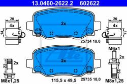 ATE set placute frana, frana disc ATE 13.0460-2622.2 (13.0460-2622.2)