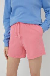 Billabong pantaloni scurti femei, culoarea roz, neted, high waist PPYY-SZD0ZJ_30X