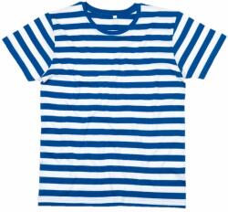 Mantis Férfi csíkos póló - Királykék / fehér | L (M109s-1000136710)