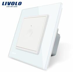 Livolo Intrerupator simplu cu touch Livolo din sticla, Serie noua (VL-FC1-2WP-11)