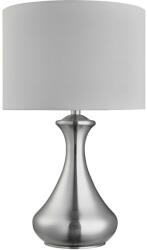Searchlight 2750SS SearchlightSATIN SILVER TOUCH LAMP, WHITE SHADE