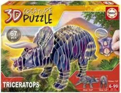 Educa Puzzle 3D Educa de 67 piese - Triceraptor (EDU19183)