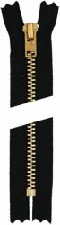YKK Fermoar metalic YKK, finisaj auriu antichizat, spira metalica #3 (4.5 mm), nedetasabil, banda PES tesuta , cursor cu autoblocare (YGRC-36) - tiparedecroitorie