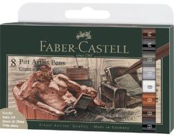 Faber-Castell Ecsetfilc készlet 8db-os FABER Pitt Brush Klasszikus (167172)
