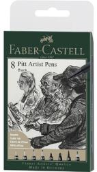 Faber-Castell Művész filc készlet 8db-os FABER Pitt 199 fekete (167158)