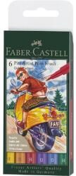 Faber-Castell Ecsetfilc készlet 6db-os FABER Pitt Brush Színkör (167174)