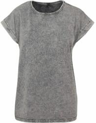 Build Your Brand Tricou lejer pentru femei Acid Washed - Gri / neagră | 2XL (BY053-1000305707)