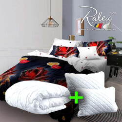 Ralex Pachet promo lenjerie pat dublu finet 6 piese + 2 perne + pilotă (PLP101) Lenjerie de pat