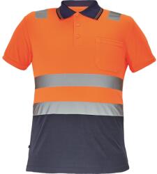 CERVA Fényvisszaverő galléros póló CADIZ - Narancssárga / sötétkék | M (0305005391002)