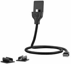 T'nB Cablu de incarcare-sincronizare Metal USB / Micro USB, Negru (CBMUSBMETAL)