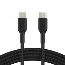 Belkin BOOST CHARGE USB-C - USB-C harisnyázott kábel 1m fekete (CAB004bt1MBK)