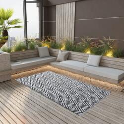 vidaXL Covor de exterior, alb și negru, 160x230 cm, PP (310430) Patura