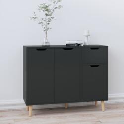 vidaXL Servantă, negru extralucios, 90x30x72 cm, lemn prelucrat (326820) Comoda