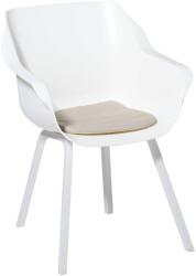 Madison Pernă de scaun de bucătărie Panama, alb cu aspect in, 40x40 cm SOPHB251 (434747)