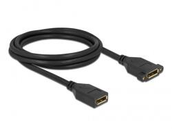 Delock 87101 2m DisplayPort 1.2 4K 60Hz anya - rögzíthető anya kábel (87101)