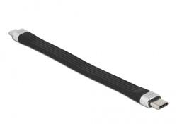 Delock 86793 13, 5cm USB 2.0 USB-C - MicroUSB PD3 FPC lapos kábel (86793) - bestbyte