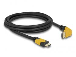 Delock 86989 2m High Speed HDMI 48Gbps apa egyenes - apa 90°-ban felfelé hajlított kábel (86989)