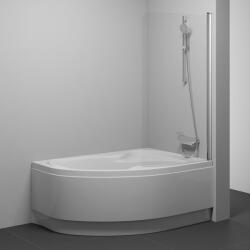 RAVAK CVSK1 Rosa 140/150 jobbos kádparaván Transparent üveggel, fehér 7QRM0100Y1 (7QRM0100Y1)