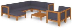 vidaXL Set mobilier grădină cu perne, 10 piese, lemn masiv acacia (3058127) - comfy