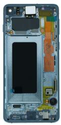 Samsung GH82-18850C Gyári Samsung Galaxy S10 kék LCD kijelző érintővel kerettel előlap (GH82-18850C)