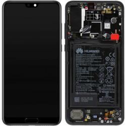 Huawei 02351WQK Gyári Huawei P20 Pro OLED kijelző érintővel Fekete kerettel előlap + akkumulátor (02351WQK)