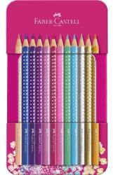 Faber-Castell Színes ceruza készlet 12db-os FABER Sparkle rózsaszín fém dobozban (201737)