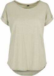 Build Your Brand Női póló hosszított hátsó résszel - Halvány zsályaszín | 5XL (BY036-1000324666)