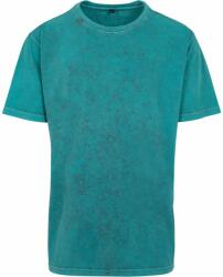 Build Your Brand Férfi póló Acid Washed - Teal / fekete | M (BY070-1000228386)