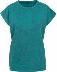 Build Your Brand Lezser női póló Acid Washed - Teal / fekete | M (BY053-1000229510)