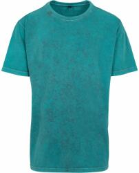Build Your Brand Férfi póló Acid Washed - Teal / fekete | S (BY070-1000228385)